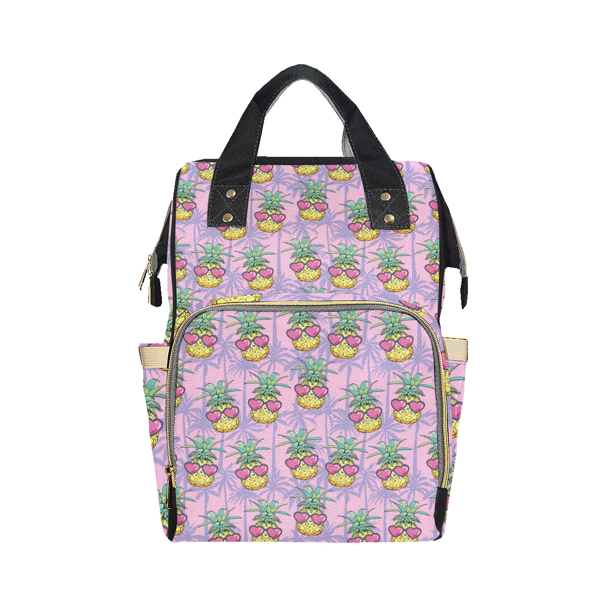 Pineapple Pattern Print Design PP06 Diaper Bag Backpack