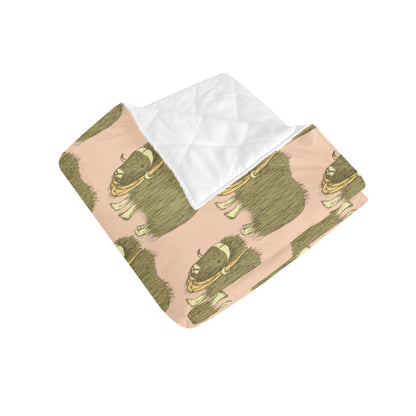 Yak Pattern Print Design 01 Premium Quilt
