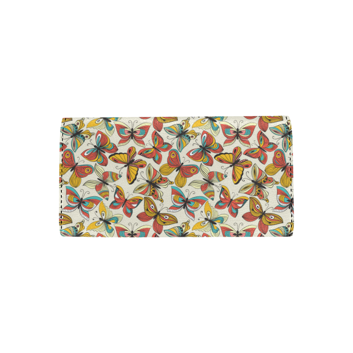 Butterfly Pattern Print Design 02 Women's Trifold Wallet