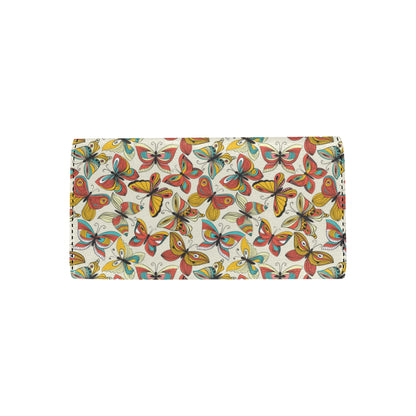 Butterfly Pattern Print Design 02 Women's Trifold Wallet