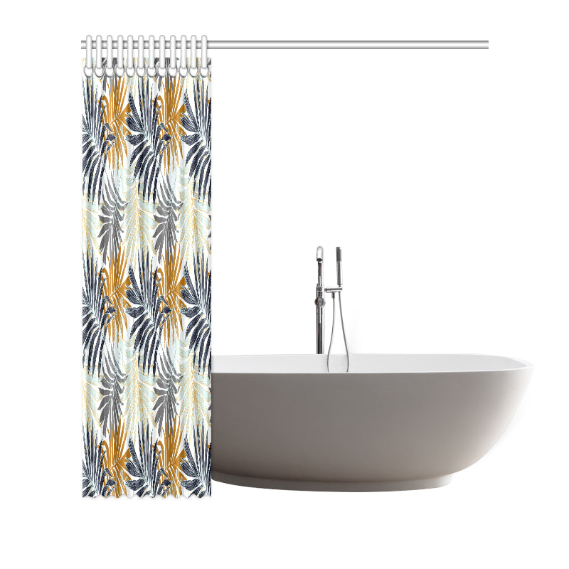 Colorful Tropical Palm Leaves Shower Curtain
