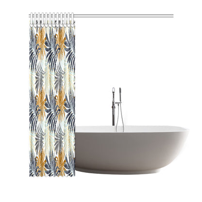 Colorful Tropical Palm Leaves Shower Curtain