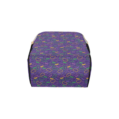 Mardi Gras Pattern Print Design 04 Diaper Bag Backpack