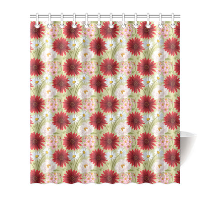 Gerberas Pattern Print Design GB07 Shower Curtain