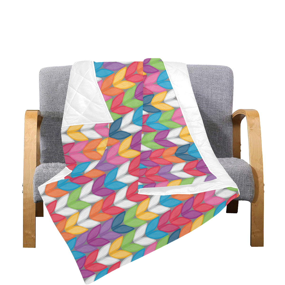 Knit Pattern Print Design 01 Premium Quilt