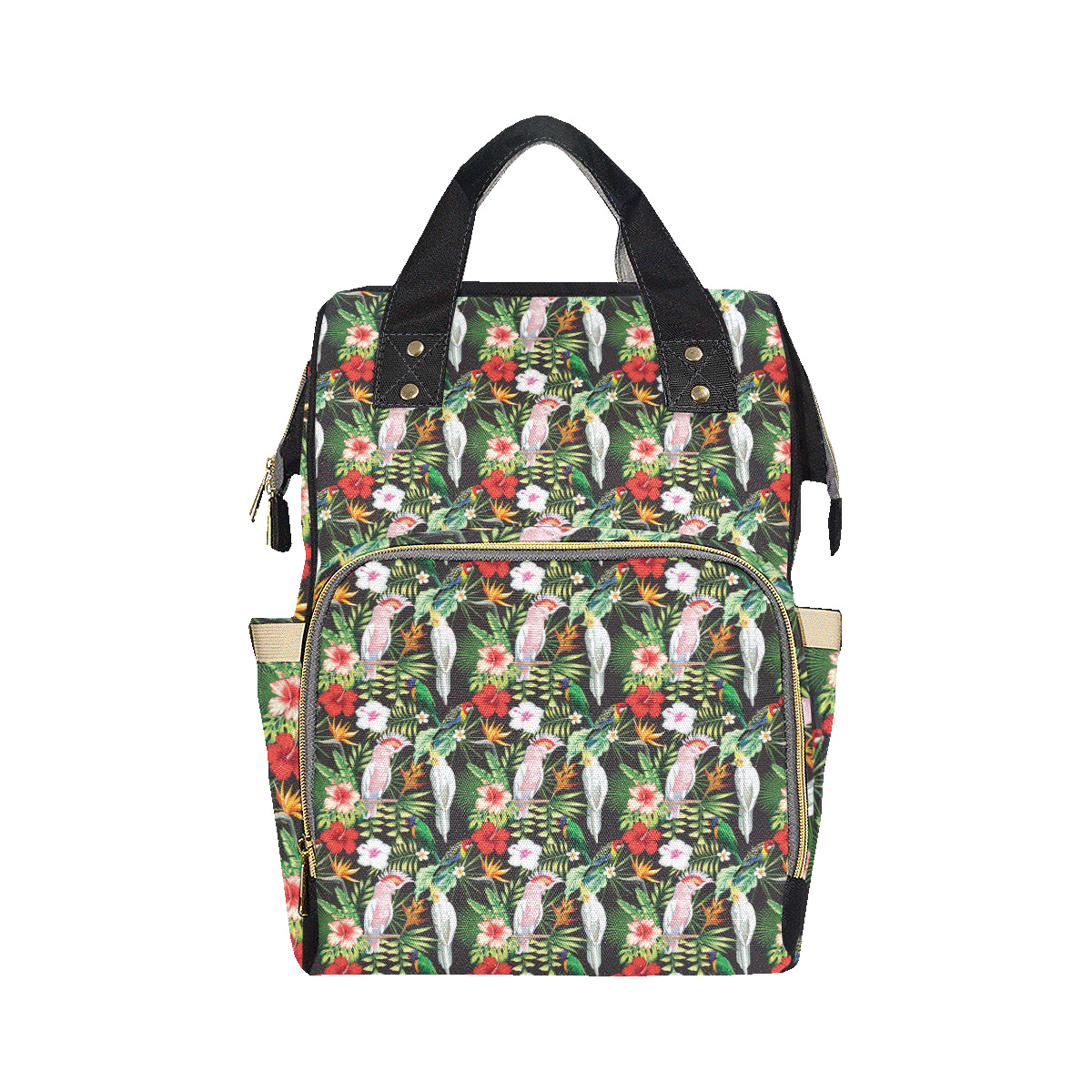 Tropical Flower Pattern Print Design TF03 Diaper Bag Backpack