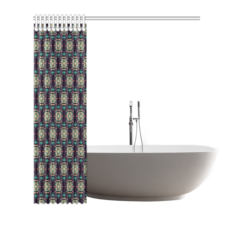 Navajo Geometric Style Print Pattern Shower Curtain