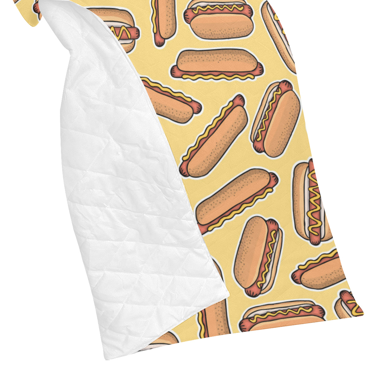 Hot Dog Pattern Print Design 01 Premium Quilt