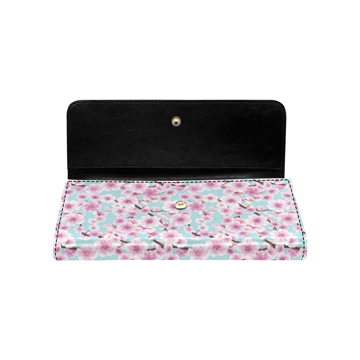 Cherry Blossom Pattern Print Design 01 Women's Trifold Wallet