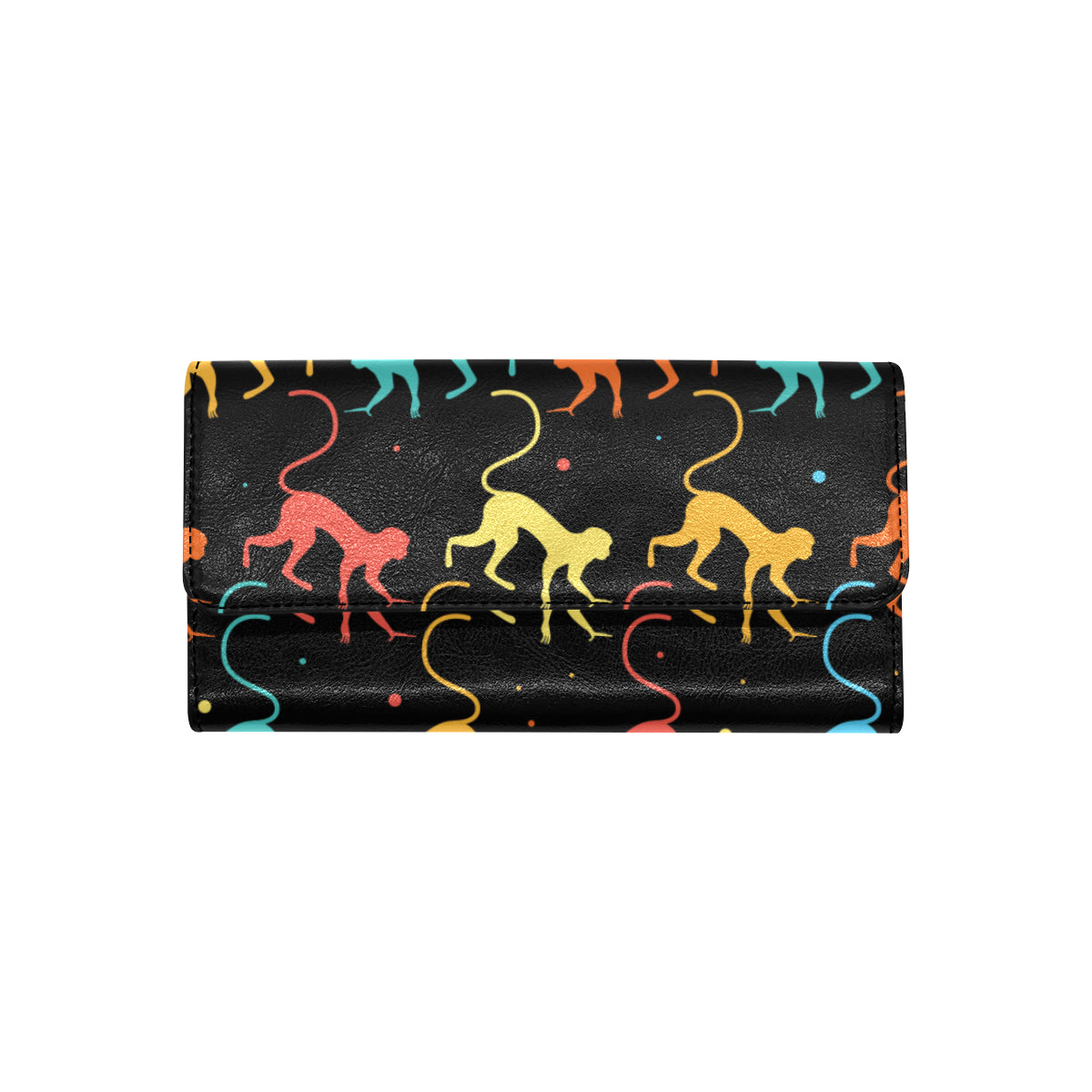 Monkey Pattern Print Design 01 Women's Trifold Wallet