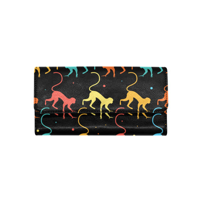 Monkey Pattern Print Design 01 Women's Trifold Wallet