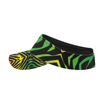 Rainbow Zebra Themed Print Unisex Sun Visor