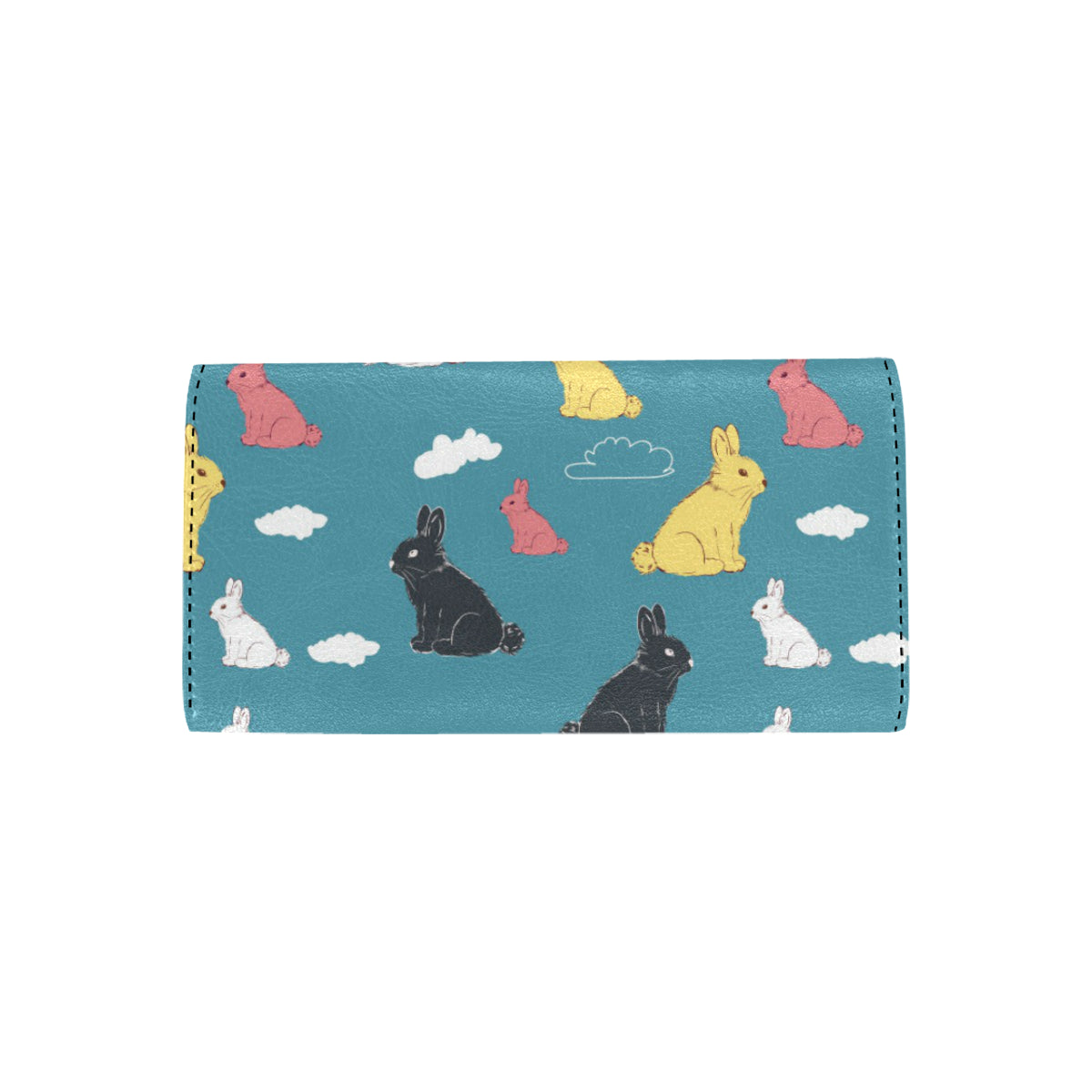 Rabbit Pattern Print Design RB014 Women's Trifold Wallet