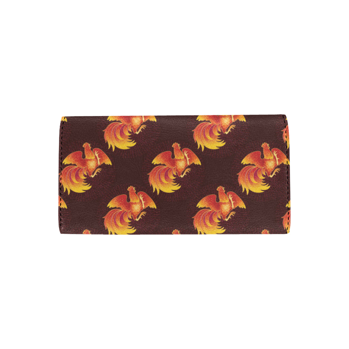 Rooster Pattern Print Design A04 Women's Trifold Wallet