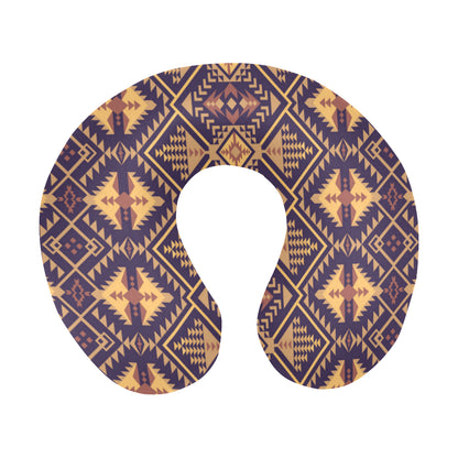 Aztec Pattern Print Design 09 U-Shaped Travel Neck Pillow