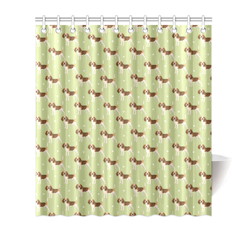 Beagle Pattern Print Design 07 Shower Curtain