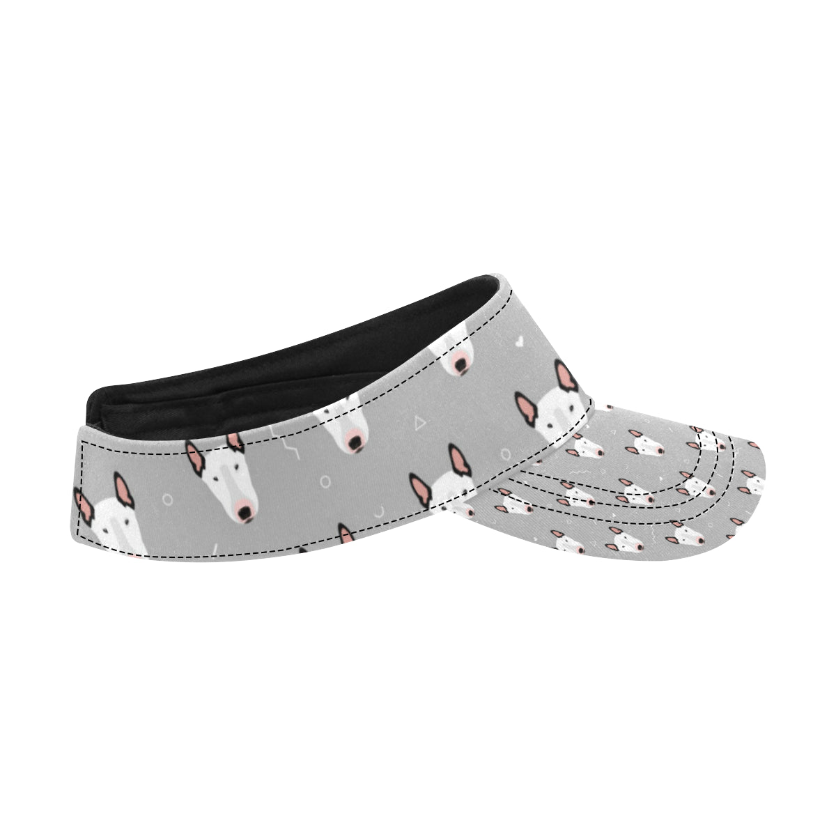 Bull Terrier Head Print Pattern Unisex Sun Visor