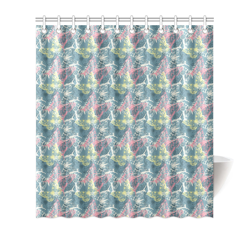 Butterfly Pattern Print Design 01 Shower Curtain