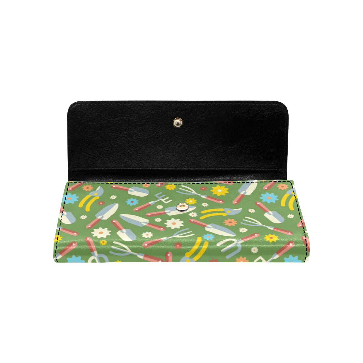 Gardening Pattern Print Design G06 Women's Trifold Wallet