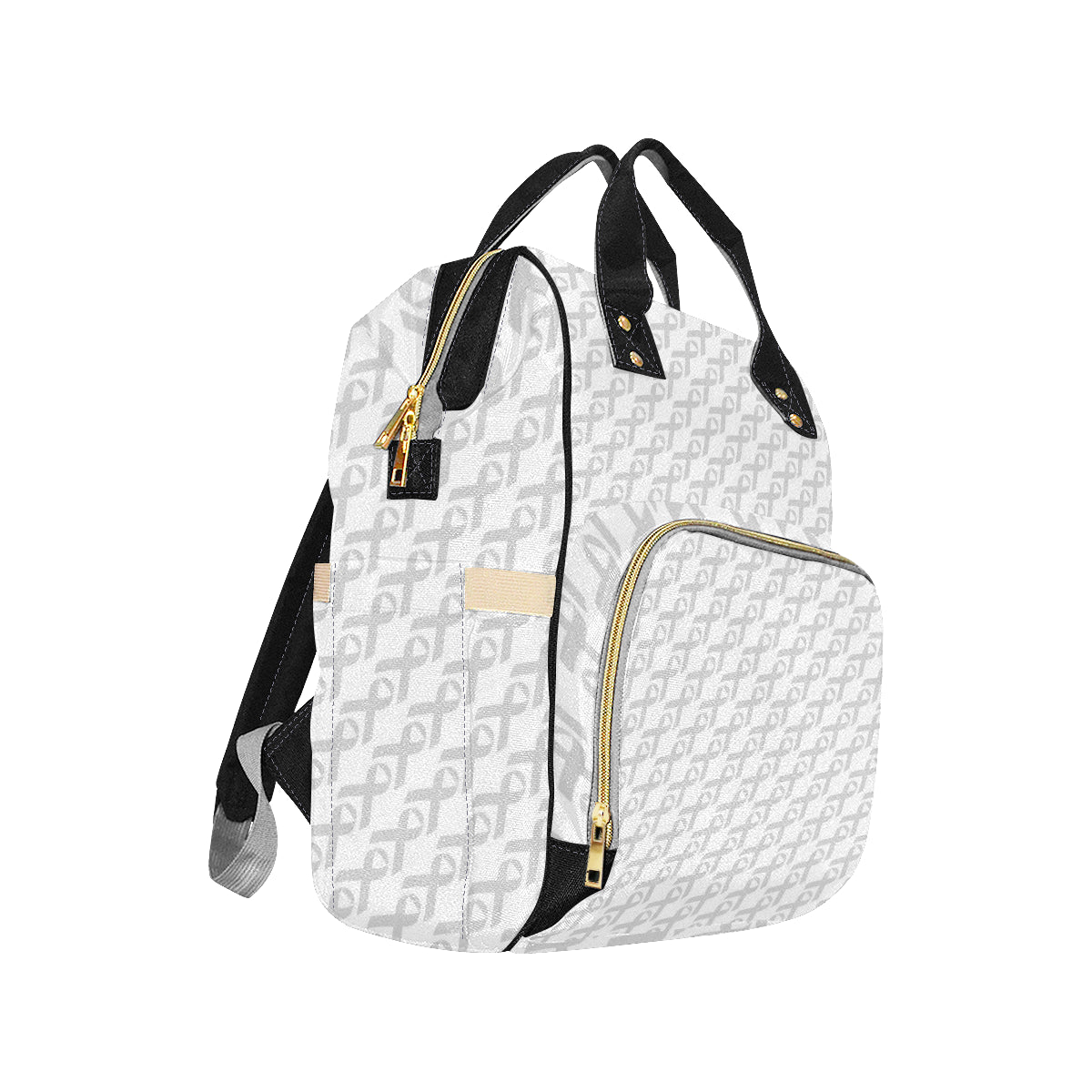 Brain cancer Pattern Print Design 02 Diaper Bag Backpack