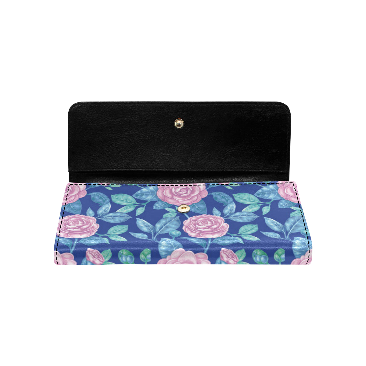 Camellia Pattern Print Design CM05 Women's Trifold Wallet
