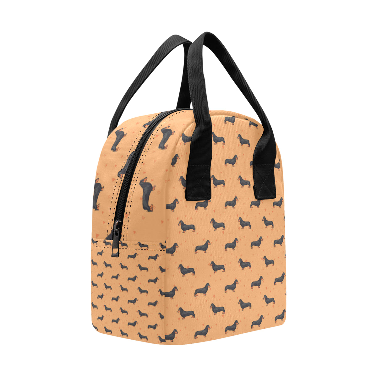 Dachshund Draw Print Pattern Insulated Lunch Bag