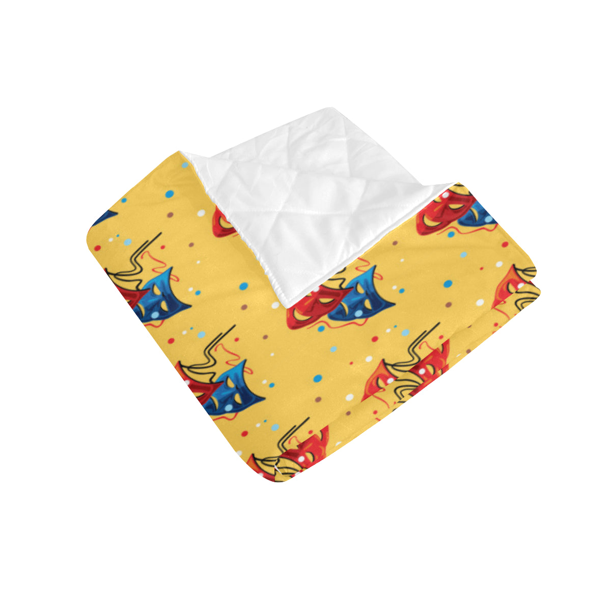 Acting Mask Pattern Print Design 02 Premium Quilt