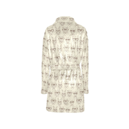 Cat Pattern Print Design 02 Women's Fleece Robe
