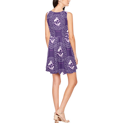 Pisces Pattern Print Design A02 Sleeveless Dress