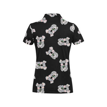 Koala Pattern Print Design 05 Women's Polo Shirt