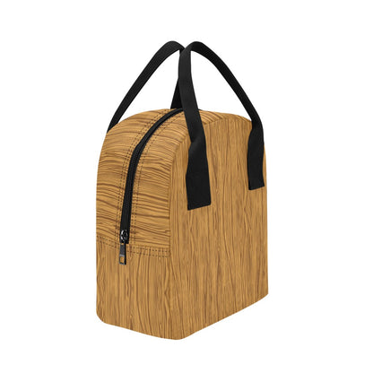 Wood Texture Print Design LKS301 Insulated Lunch Bag
