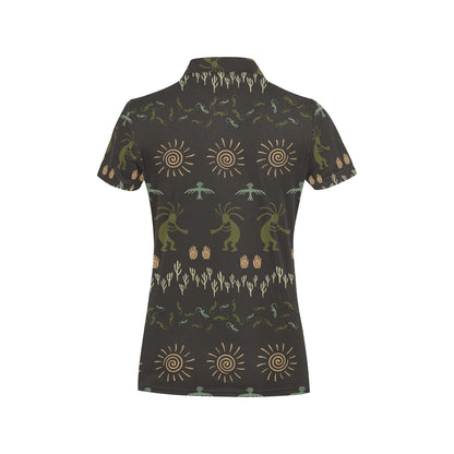 Mayan Pattern Print Design 04 Women's Polo Shirt