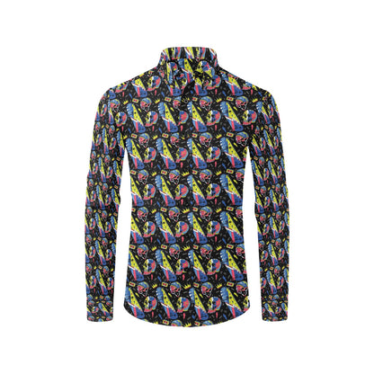 Skateboard Print Design LKS304 Men's Long Sleeve Dress Shirt