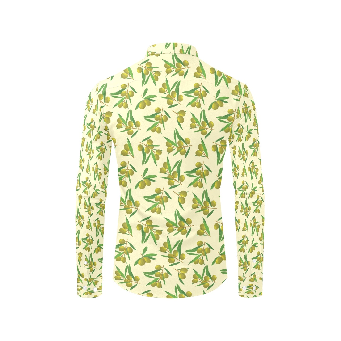Olive Print Design LKS302 Men's Long Sleeve Dress Shirt
