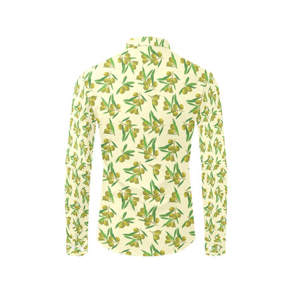 Olive Print Design LKS302 Men's Long Sleeve Dress Shirt