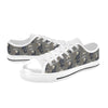 Skeleton Print Design LKS308 Women's White Low Top Shoes