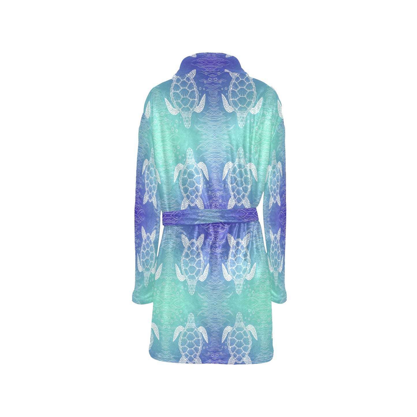 Sea Turtle Draw Women's Fleece Robe
