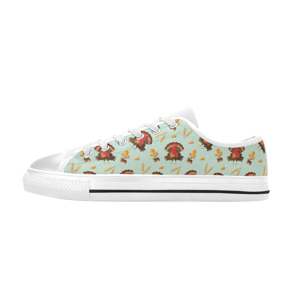 Thanksgiving Print Design LKS309 Women's White Low Top Shoes