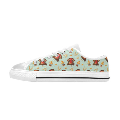 Thanksgiving Print Design LKS309 Women's White Low Top Shoes