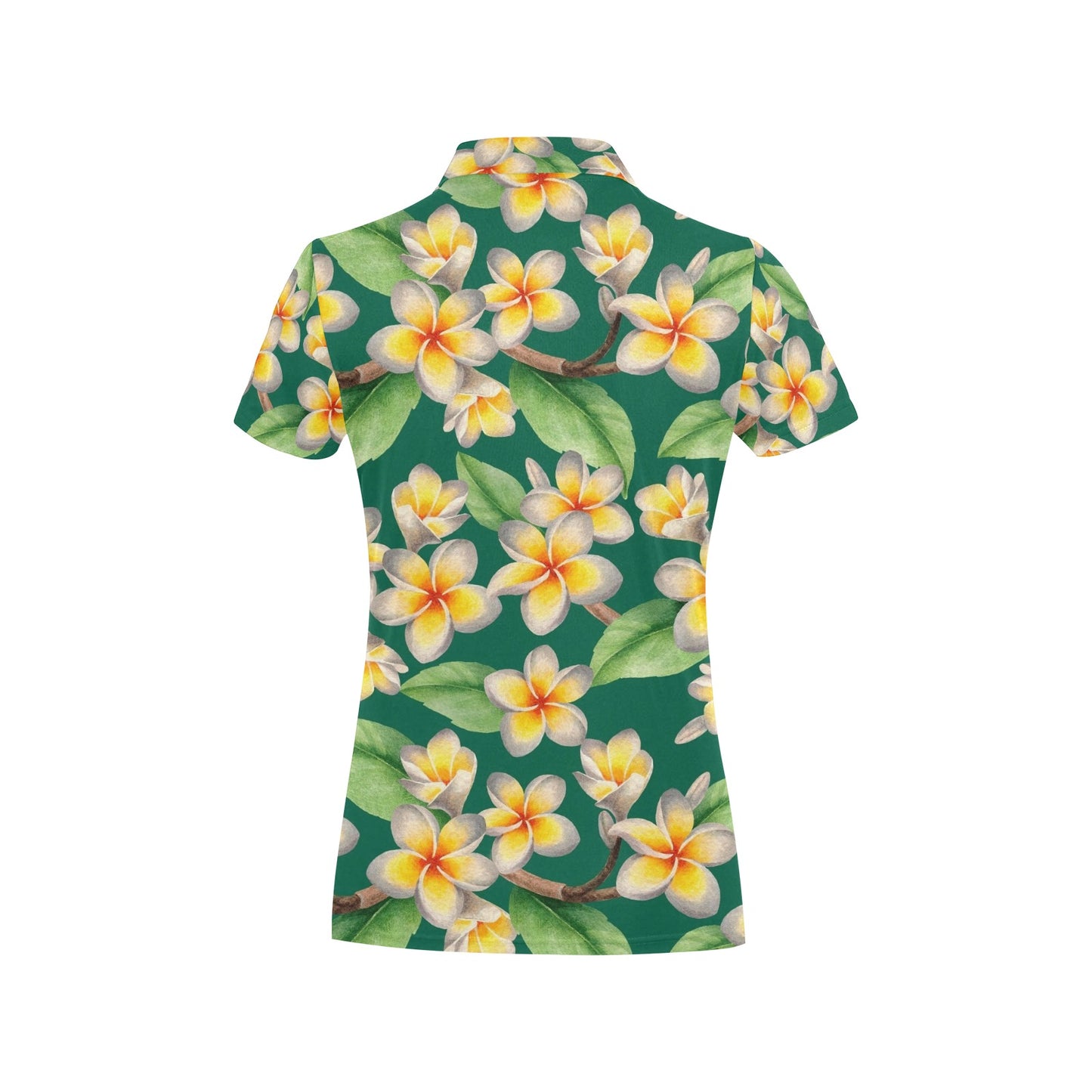 Plumeria Pattern Print Design PM07 Women's Polo Shirt