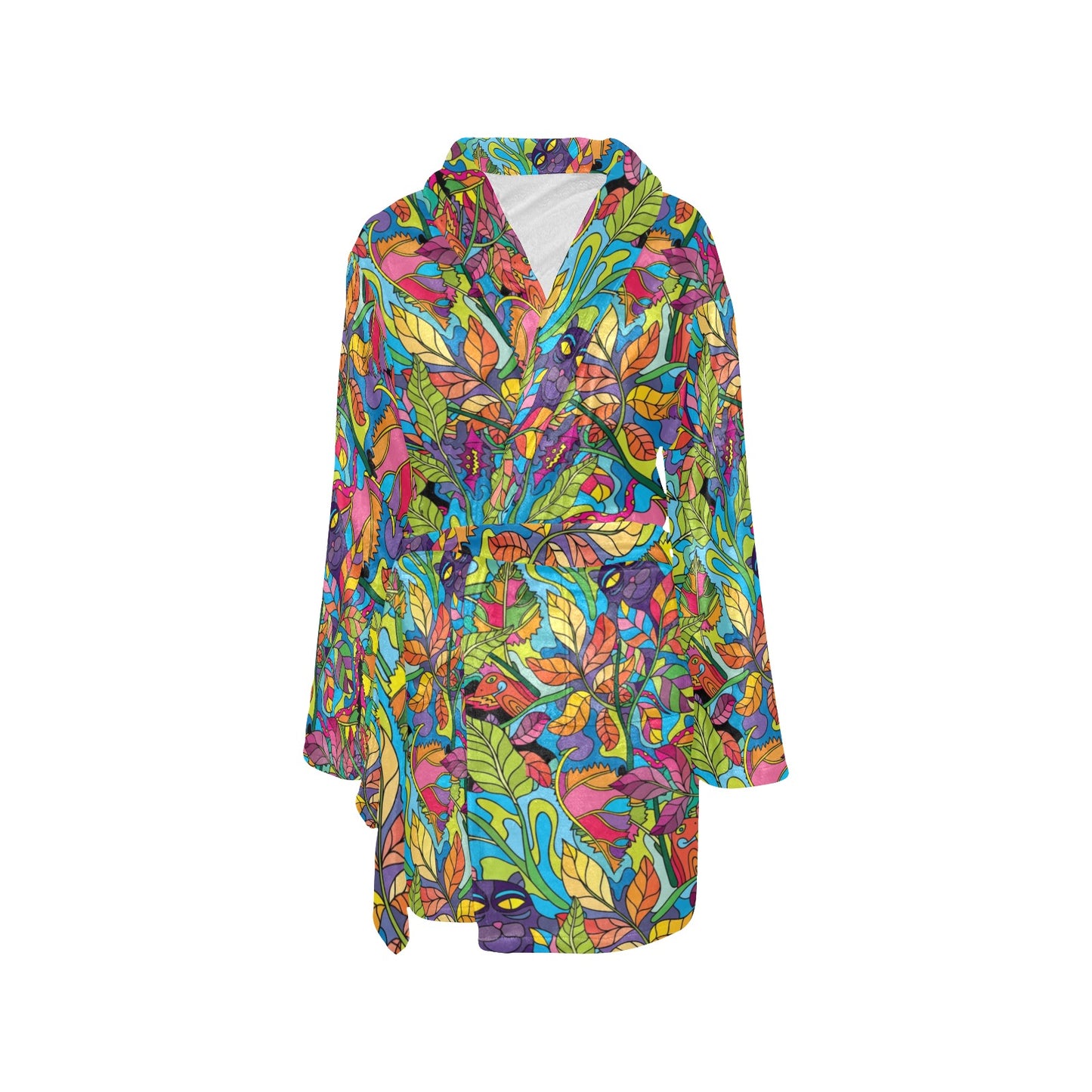 Trippy Print Design LKS301 Women's Fleece Robe