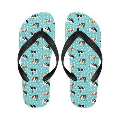 Cattle Print Design LKS405 Flip Flops
