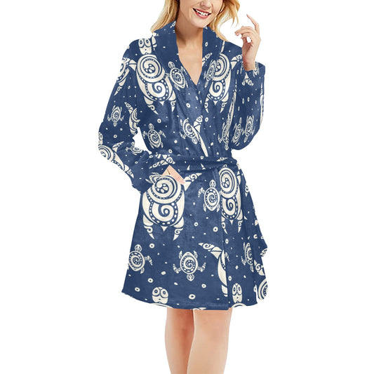 Sea Turtle Tribal Women's Fleece Robe