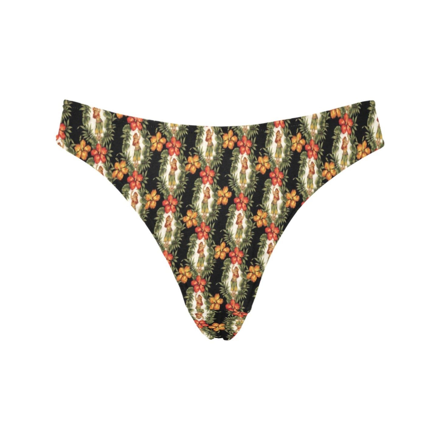 Hawaiian Flower Hula Hibiscus Print Women's Thongs