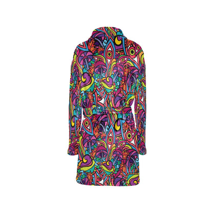 Trippy Print Design LKS302 Women's Fleece Robe