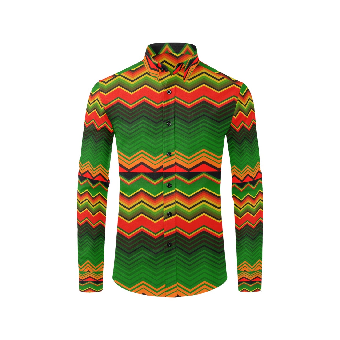 Serape Print Design LKS306 Men's Long Sleeve Dress Shirt