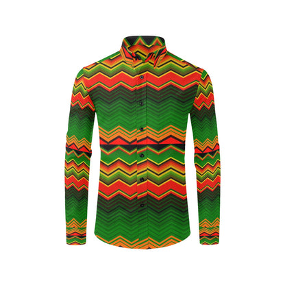 Serape Print Design LKS306 Men's Long Sleeve Dress Shirt