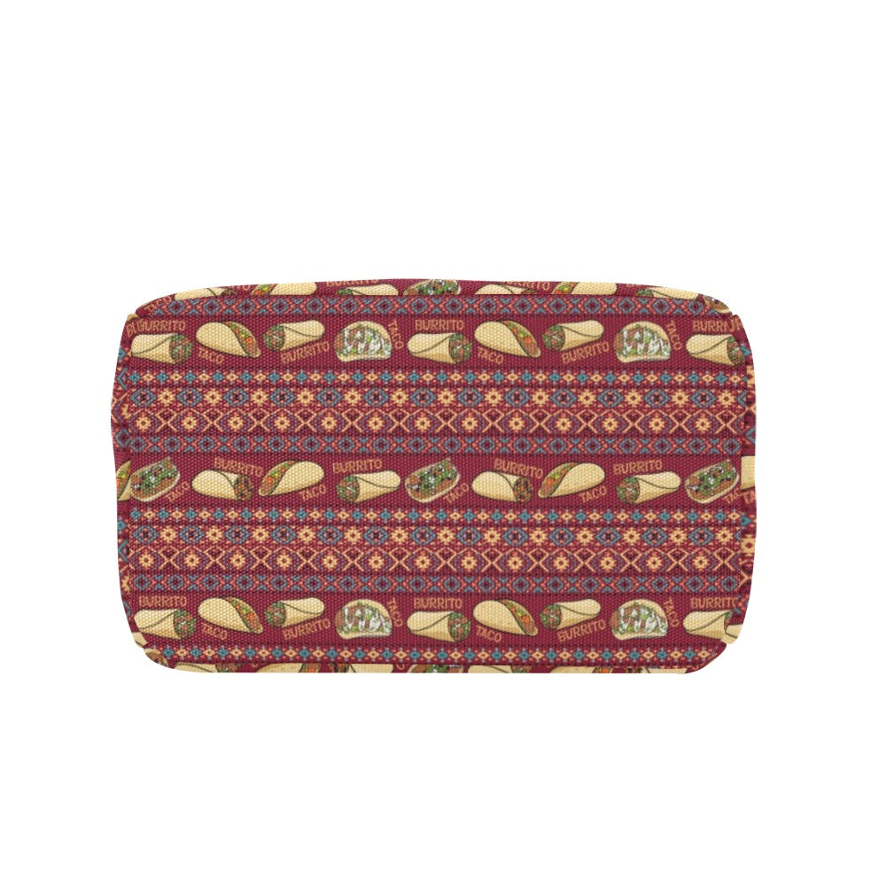 Burrito Taco Print Design LKS302 Insulated Lunch Bag