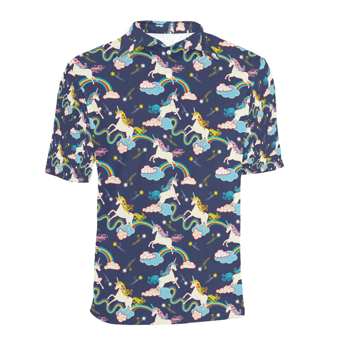 Unicorn Print Design LKS304 Men Polo Shirt