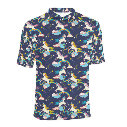 Unicorn Print Design LKS304 Men Polo Shirt